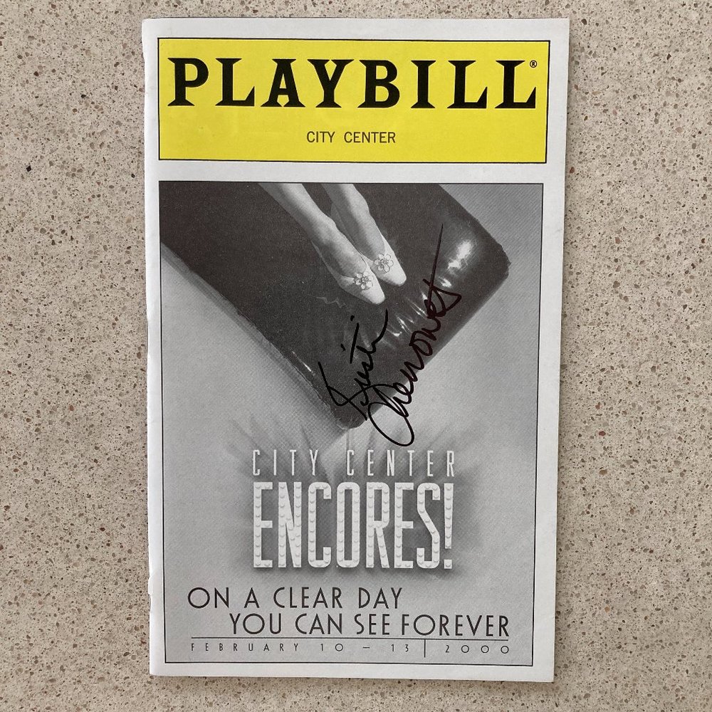 Kristin Chenoweth (only) Signed Playbill On A Clear Day You Can See Forever 2000